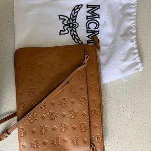 MCM cross body - debossed cognac. Limited made - purchased from Nordstrom.
